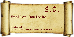 Stoller Dominika névjegykártya